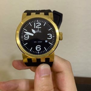 Invicta DNA Gold/Black Sports Watch